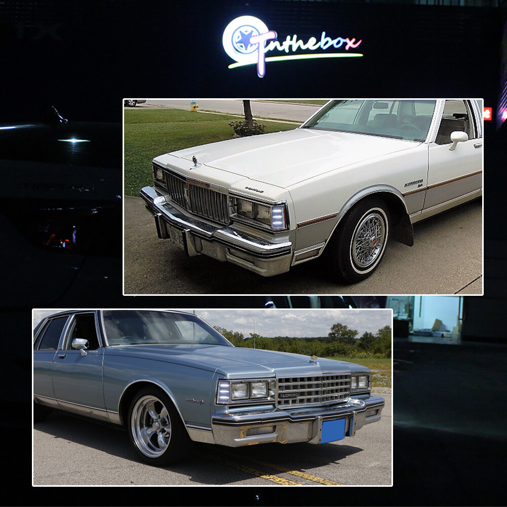 Clear Lens White LED Side Marker Corner Light For 1981-1985 Chevy Impala Caprice