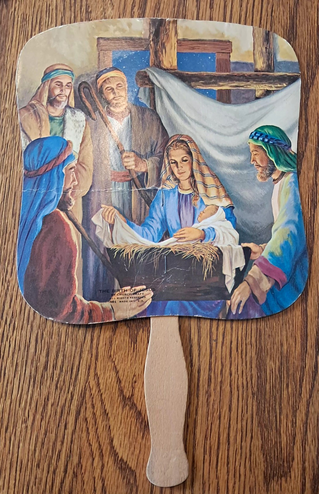 8 VINTAGE FUNERAL FANS PAPER ADVERTISING FANS (3) TRI-FOLD CHRISTIAN RELIGION