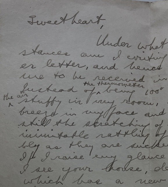 1920 Handwritten Love Letter – Steamship Romance, Paris to Maine
