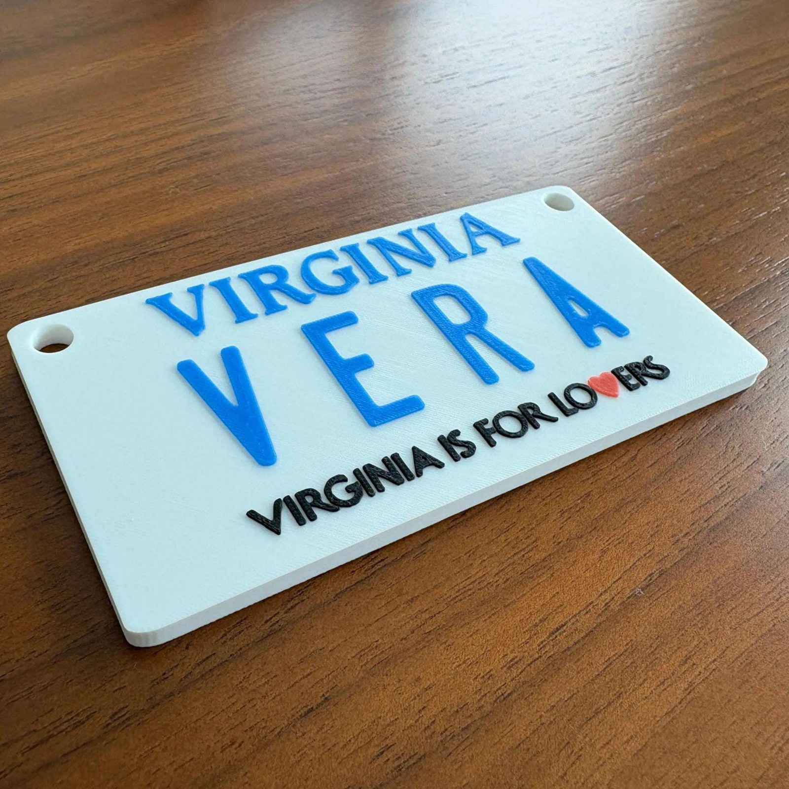 Personalized Mini License Plate Tag – Custom 3D 4x2” State Plate for Kids