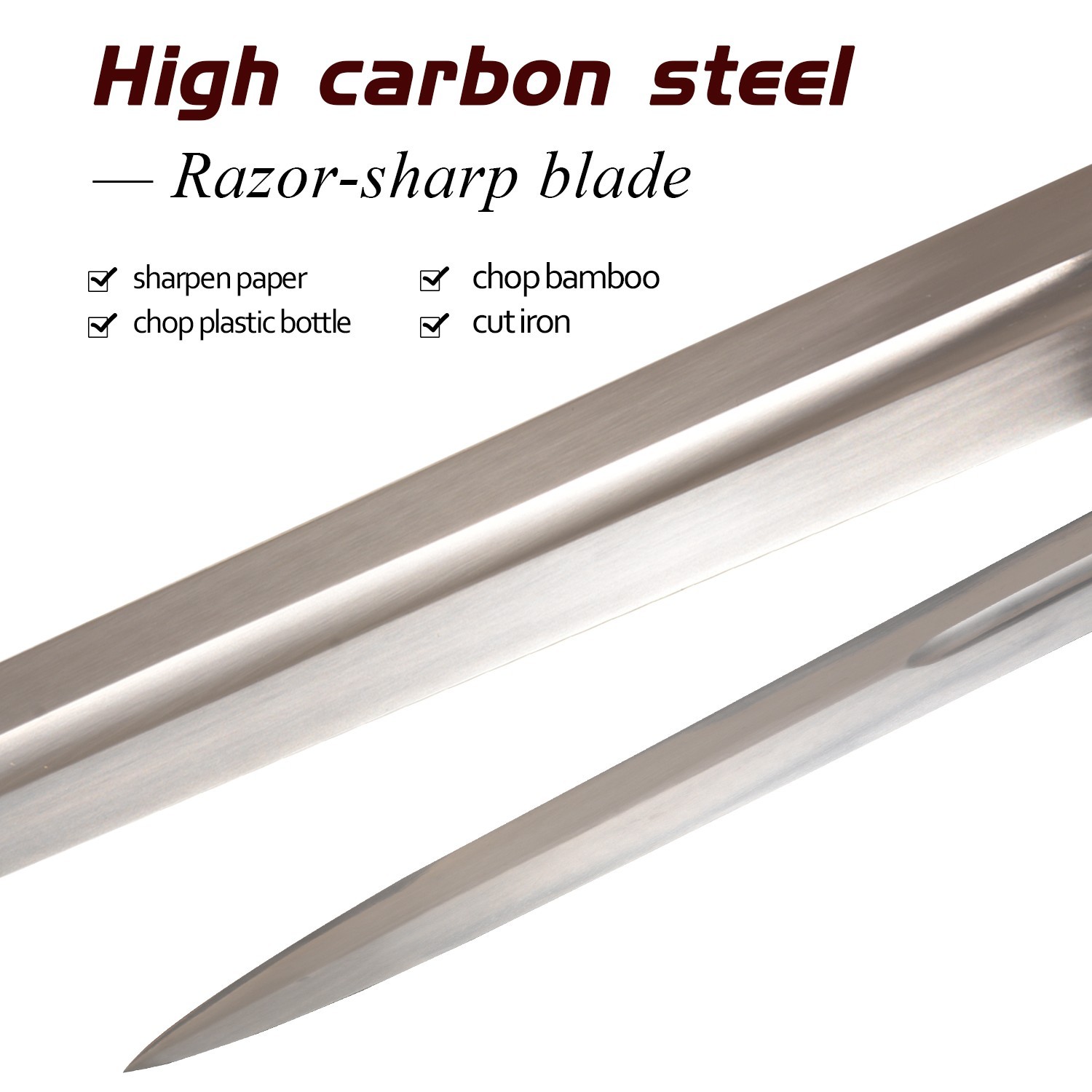 46.5" Medieval Western Sword/Real Sword With Belts Handmade/Manganese Steel