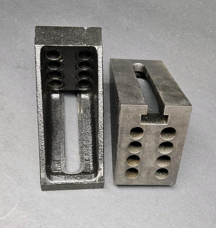 Pair 5½"x3⅝"x2⅝" Right Angle Set Up Fixture Plates Slotted Machinist Inspection