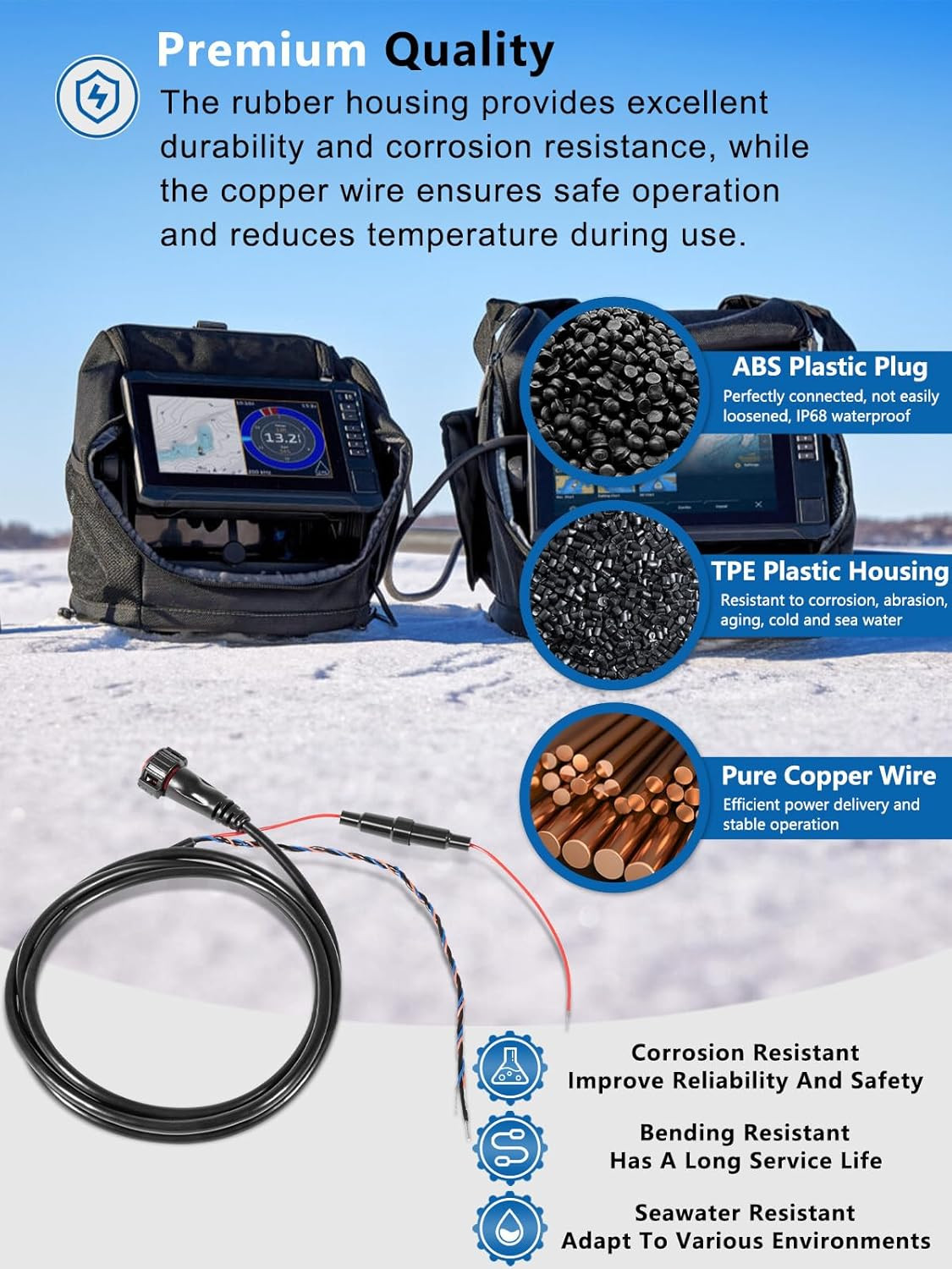 010-12445-00 Power/Data Cable for Garmin echoMAP Chirp/Plus/UHD GPSMAP Panoptix