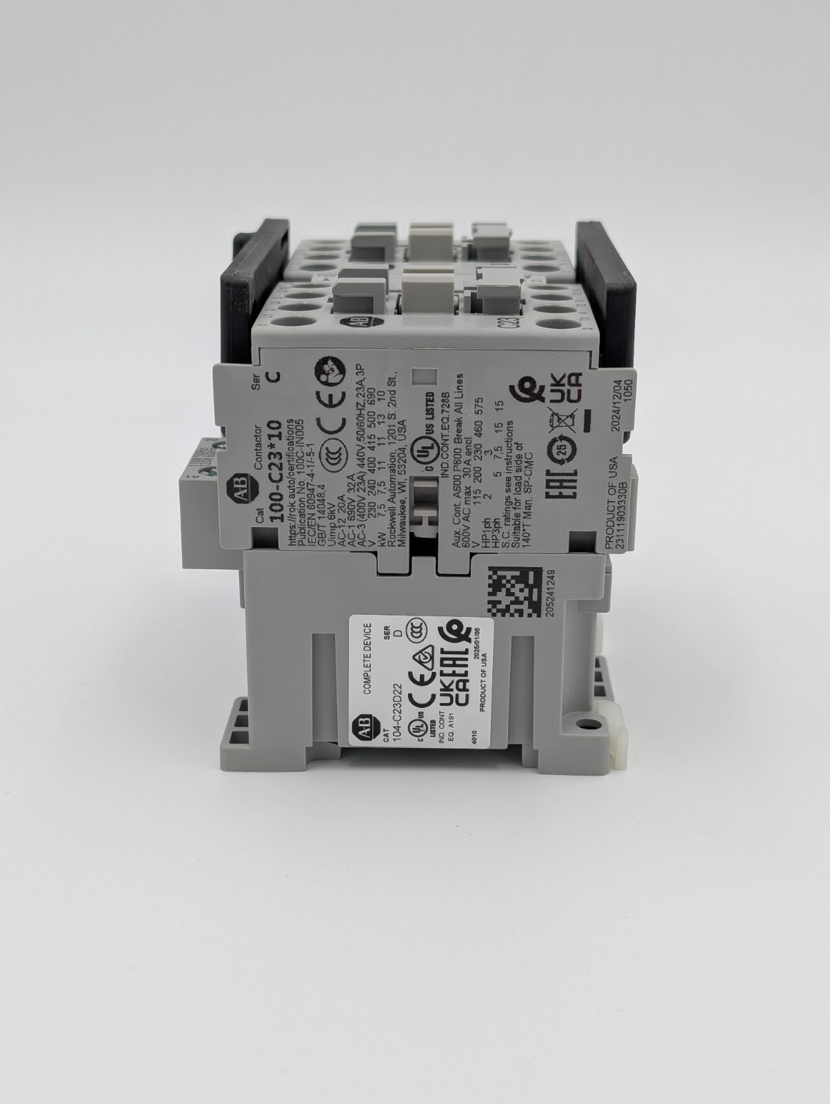 Allen Bradley 104-C23D22 Reversing Contactor 23A 110V 50 Hz / 120V 60 Hz. NEW