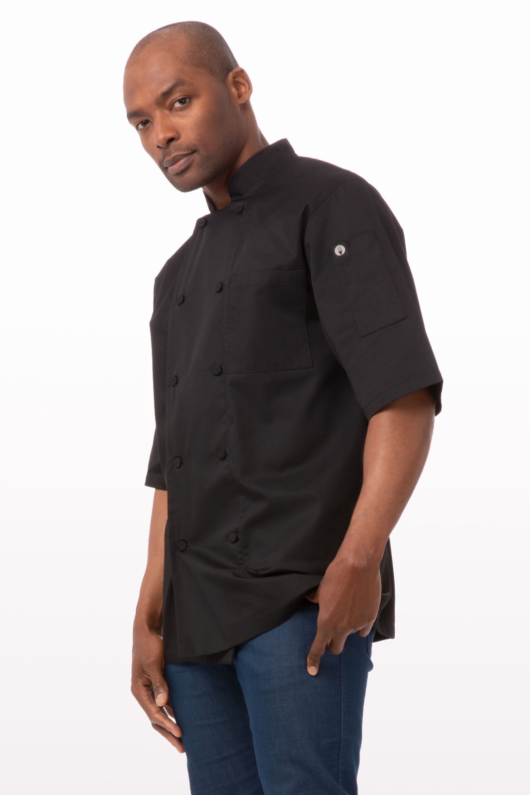 Chef Works Mens Montreal Cool Vent Chef Coat BLACK XS