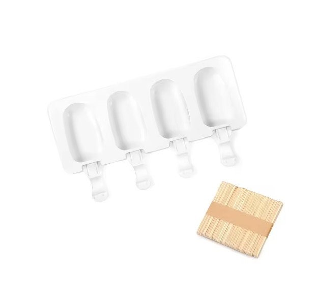 Silicone Ice Cream Mold DIY Popsicle Tray Magnum Style Fruit Juice Ice Pop Maker