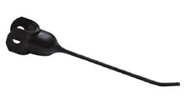 Rubber Mount Rake Tooth 5.5" Tine x 1.125" Yoke Opening x 5/16" Holes 300411