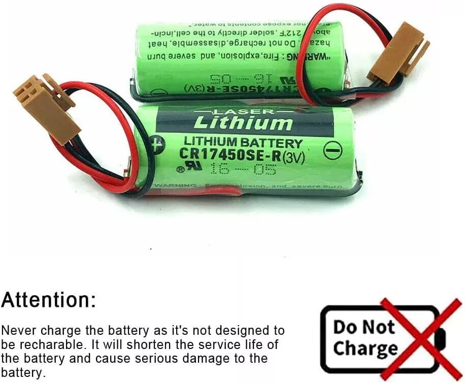 Lot CR17450SE-R 3V 2500mAh PLC Battery For FANUC A98L-0031-0012 CNC with Plug US