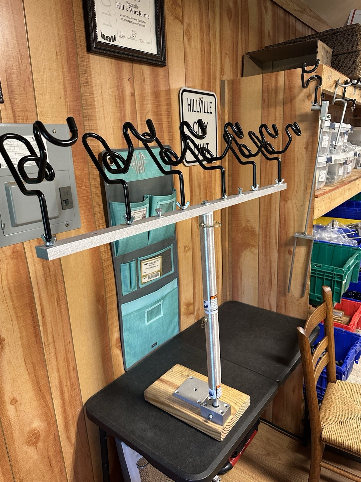 36 “ Heavy Duty T Bar With 22 “Post and 6 45 Degree Holders & 3/4 Drop In Post*