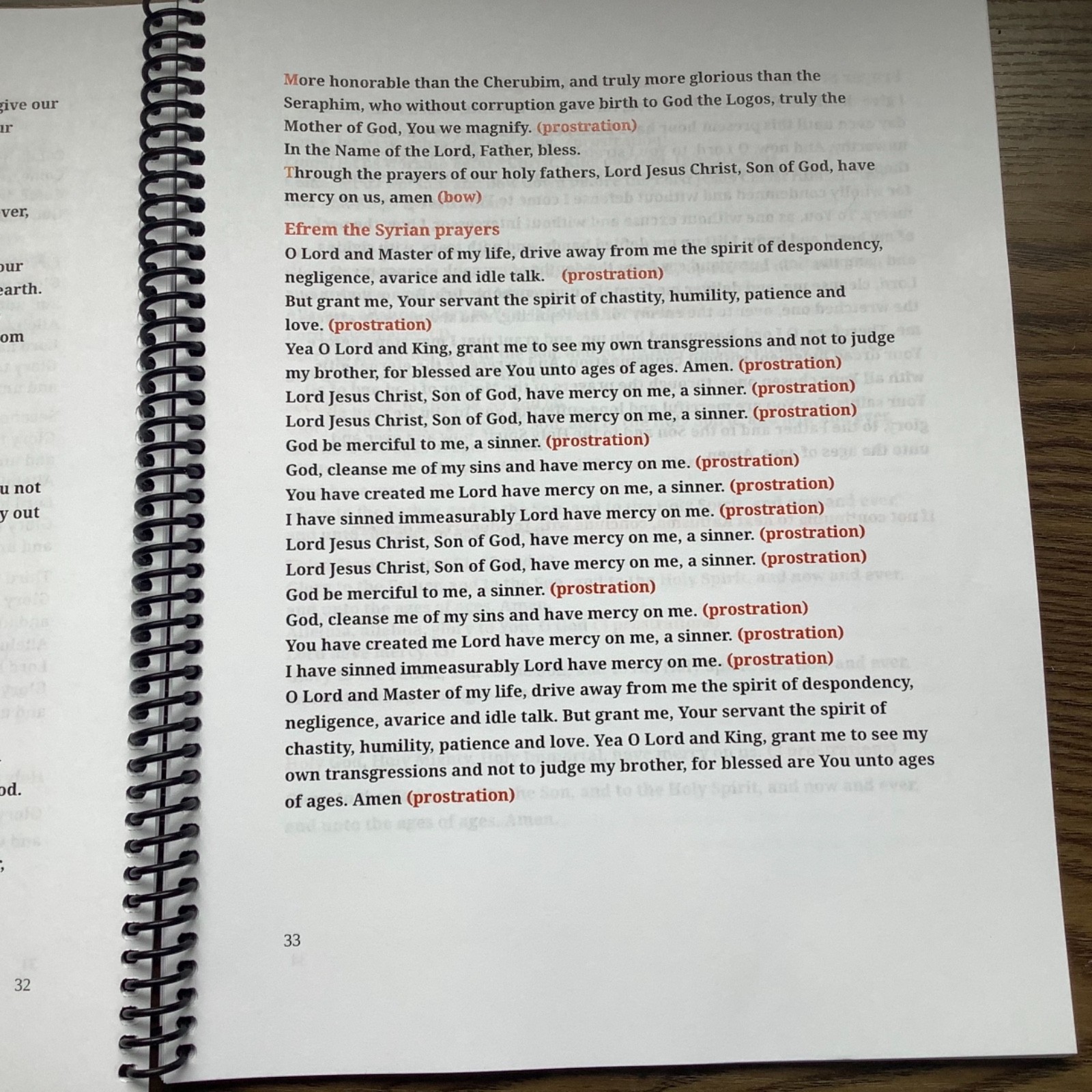 Orthodox Great Lent Psalter Repentance Pentinent Troparia Prayers 8X11 Modern EN