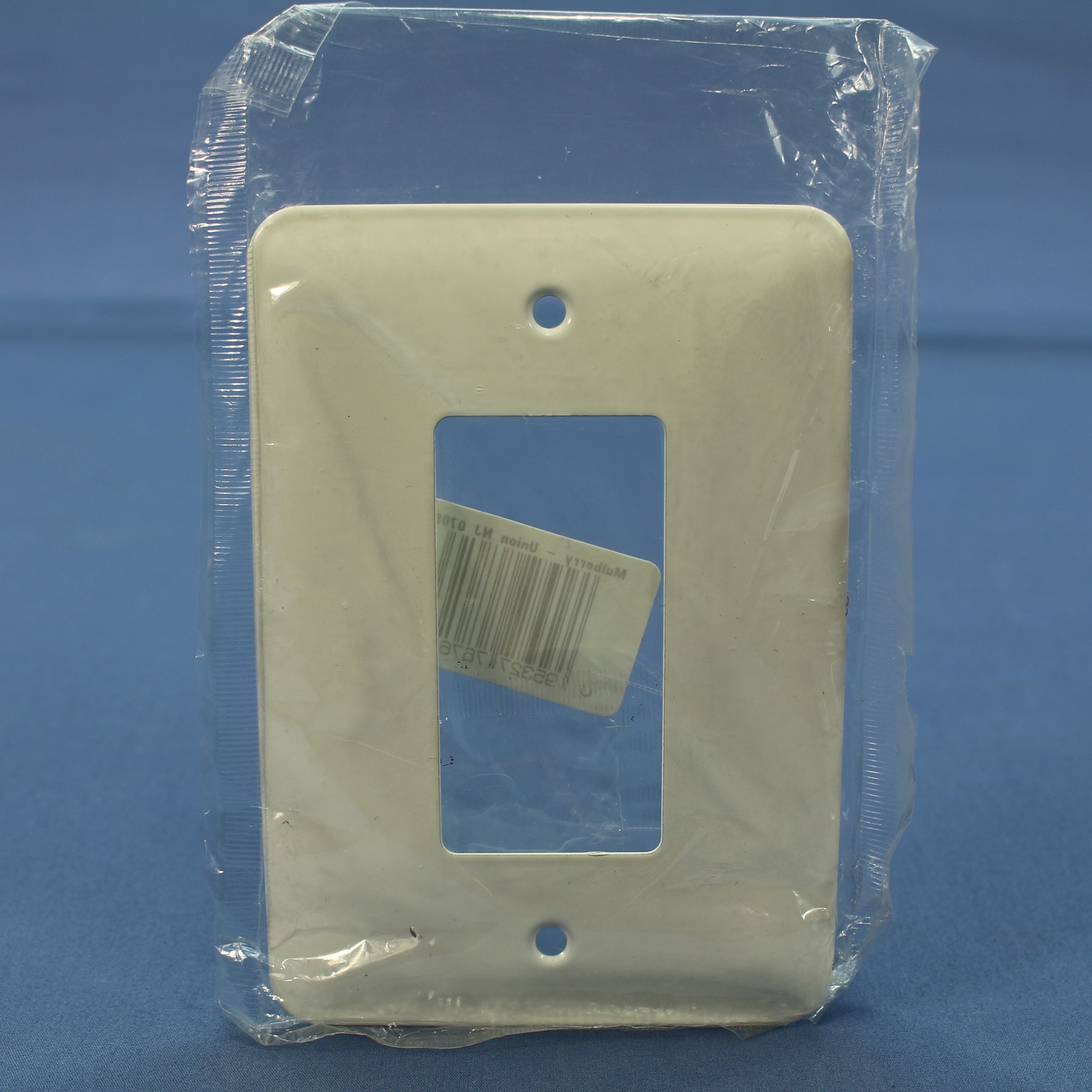 Mulberry 76761 White Metal 1G Maxi-Size Decorator GFCI Rocker Wallplate Cover