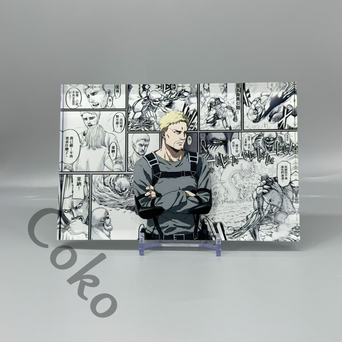 Display Stand Attack on Titan Acrylic Brick Reiner Braun Anime Standing Sign