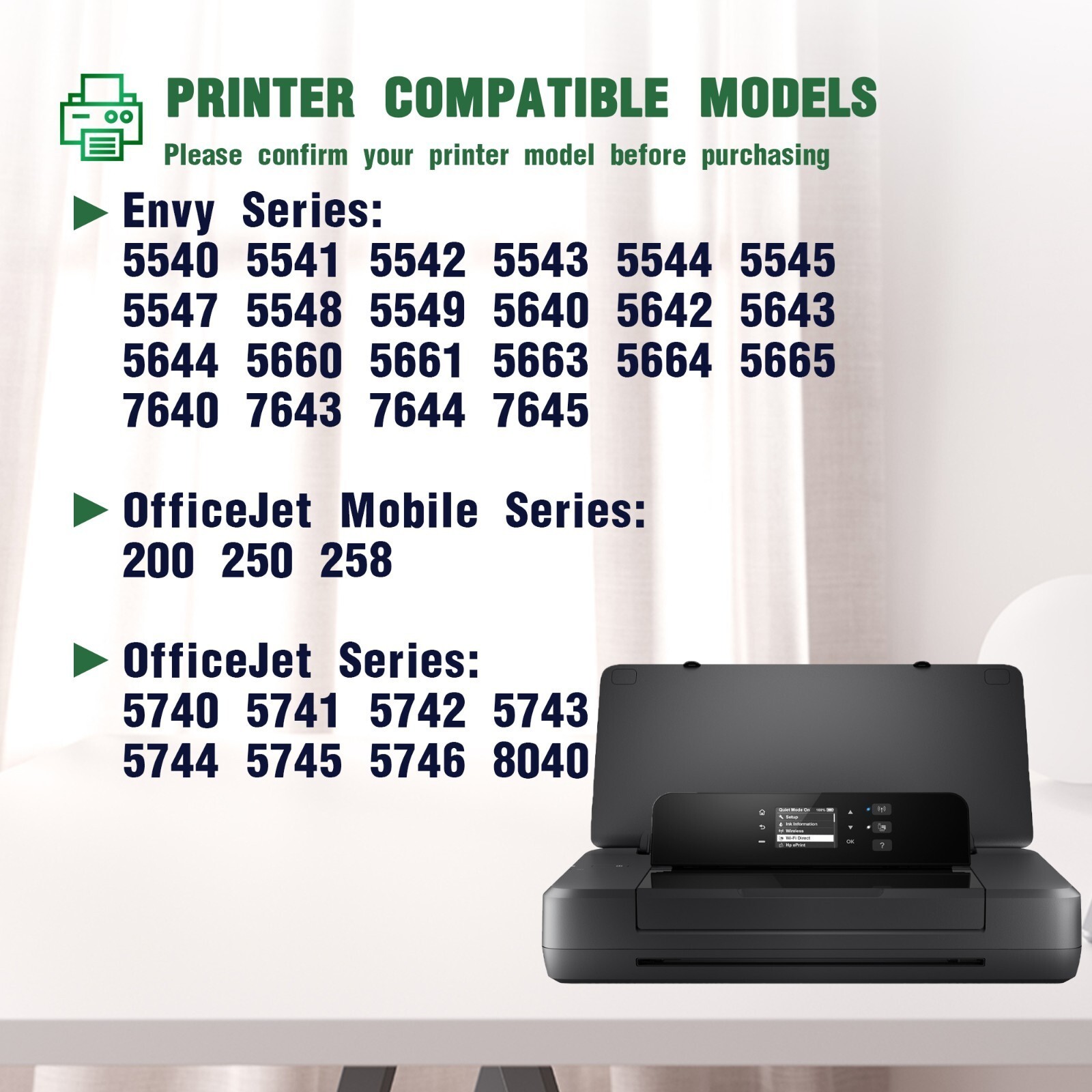 62XL Ink Cartridges Combo Pack for HP Envy 5663 5660 5540 7640 5740 5746