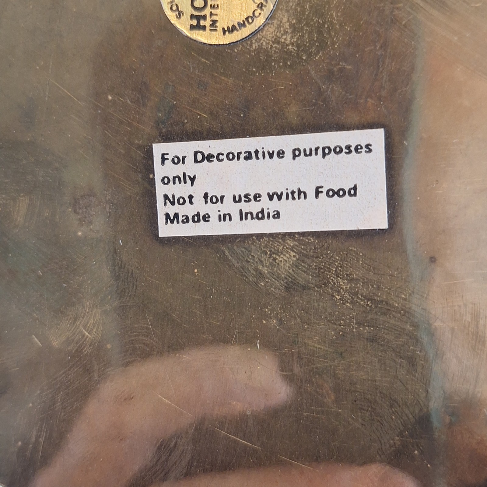 Vintage Brass Wall Hanging Planter Made In India 7"Tall Hosley International