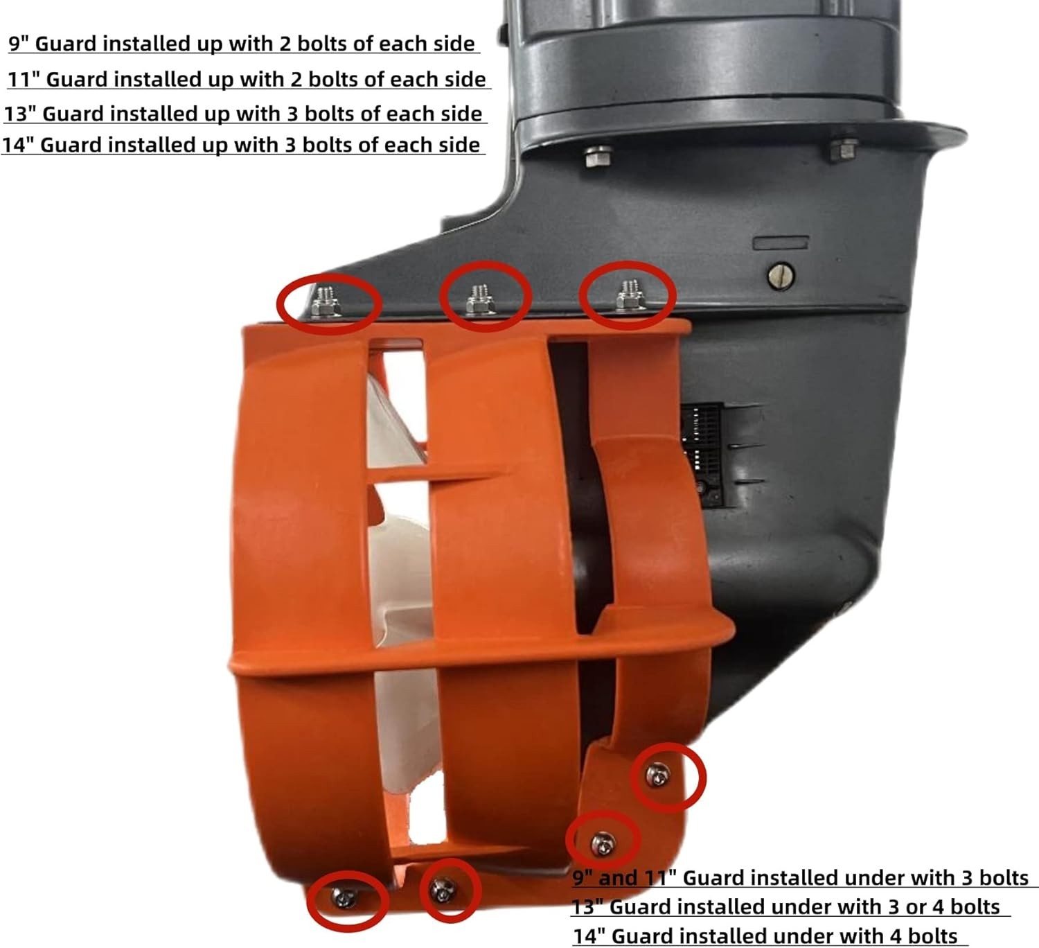 11 Inch Propeller Safety Guard Polypropylene for 25HP 30HP 35HP Outboard Motor