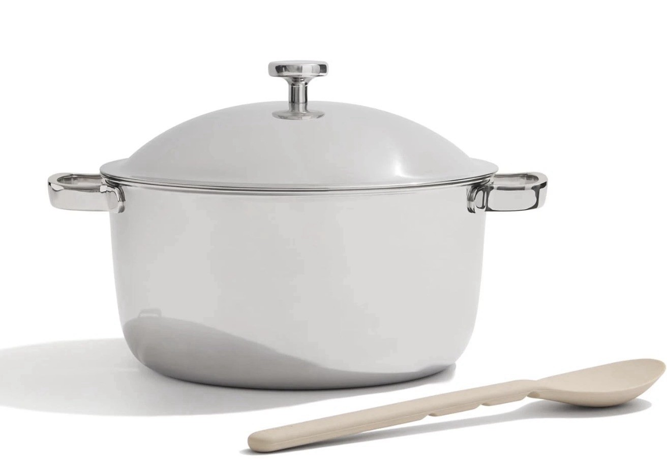 Our Place Perfect Pot Pro 6.75Qt Titanium Stock Pot Tri-Ply Induction Oven Safe