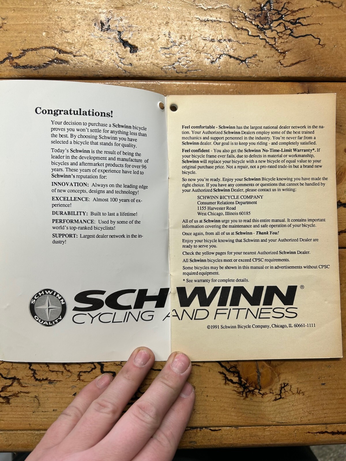 1991 Schwinn BMX Owners Manual