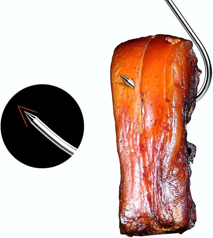 Meat Hooks Stainless Steel Butcher Hooks Meat Processing High Quality 20 PCS