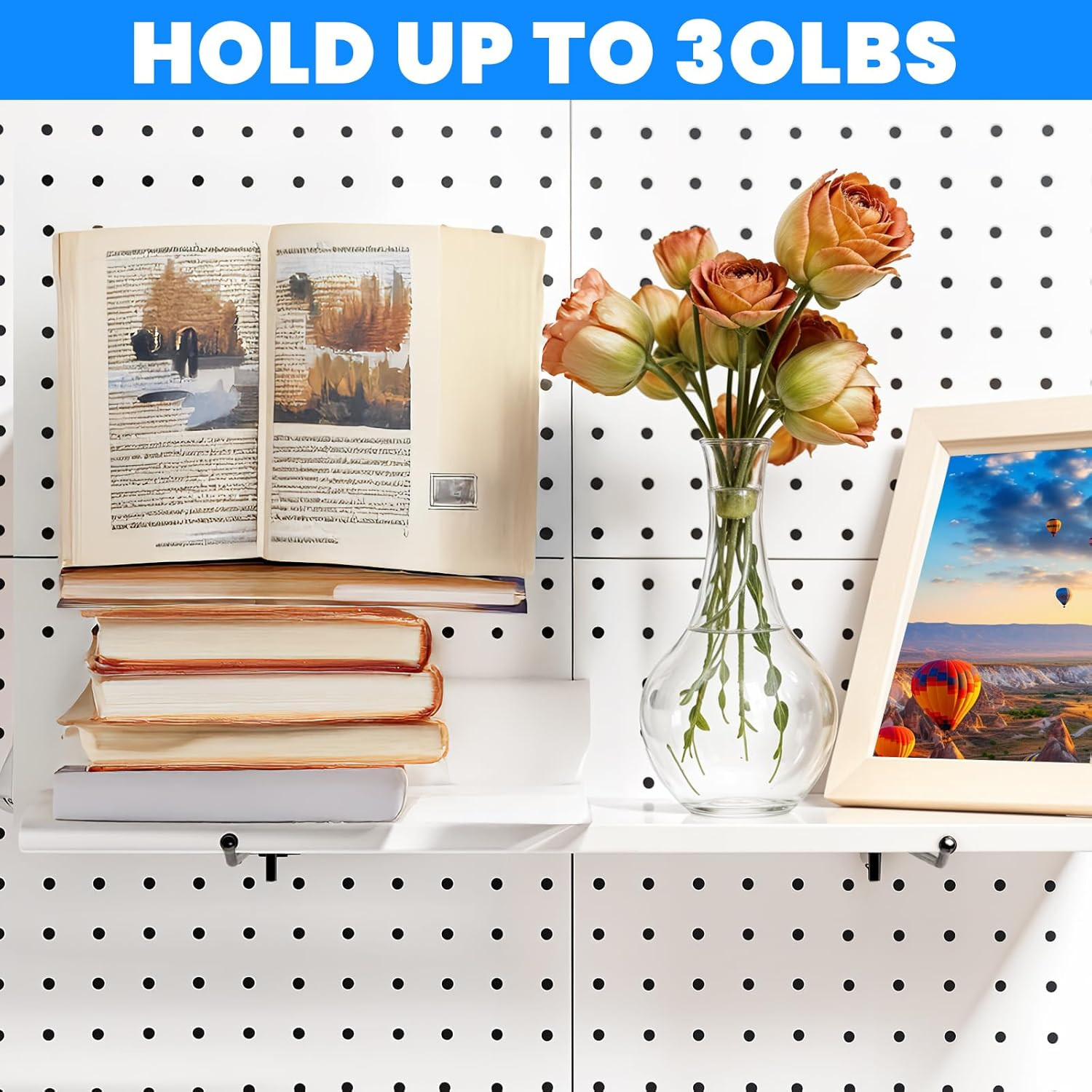 60 Pack Black Pegboard Hooks, 2/4/6 Inch Heavy Duty Peg Board Shelving Hooks Acc