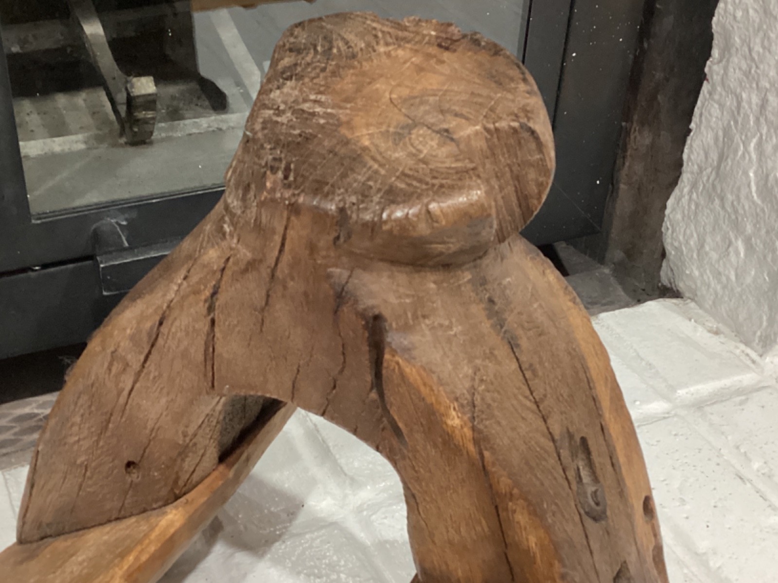 Old Antique Primitive Hand Carved Wooden Saddle Western Americana