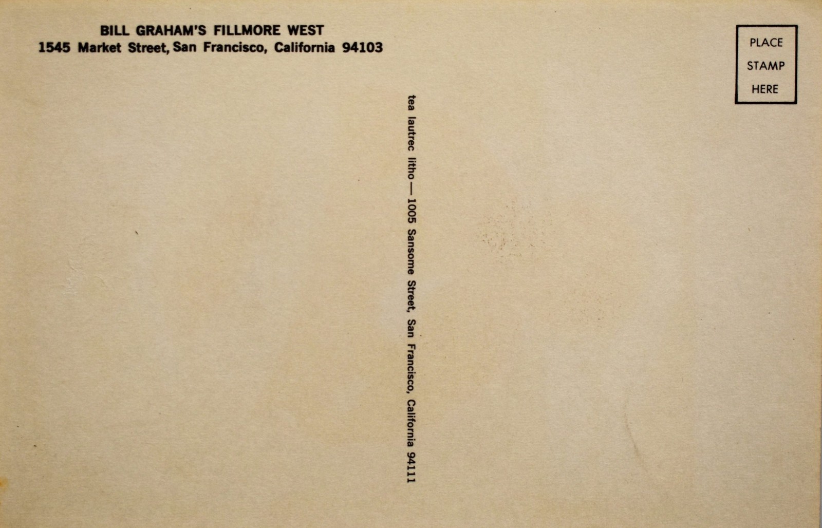 Grateful Dead Jefferson Airplane Handbill 1969 BG-171 signed Randy Tuten