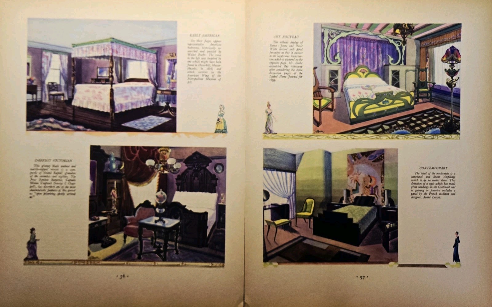 1930 The Bed Significant Magazine Article Beautiful Illustrated Eras Simmons