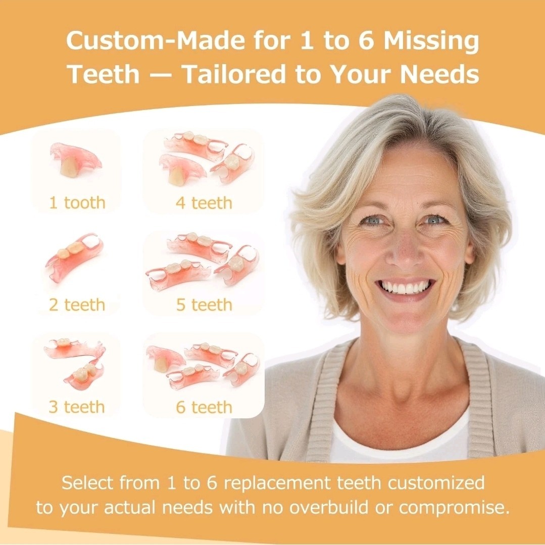 Partial Dentures - Dentures for Missing Teeth & Gaps - Lightweight & Unbreaka...