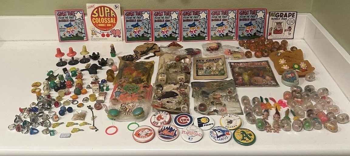 Vintage Gumball Machine Trinkets  Toys Mixed Lot