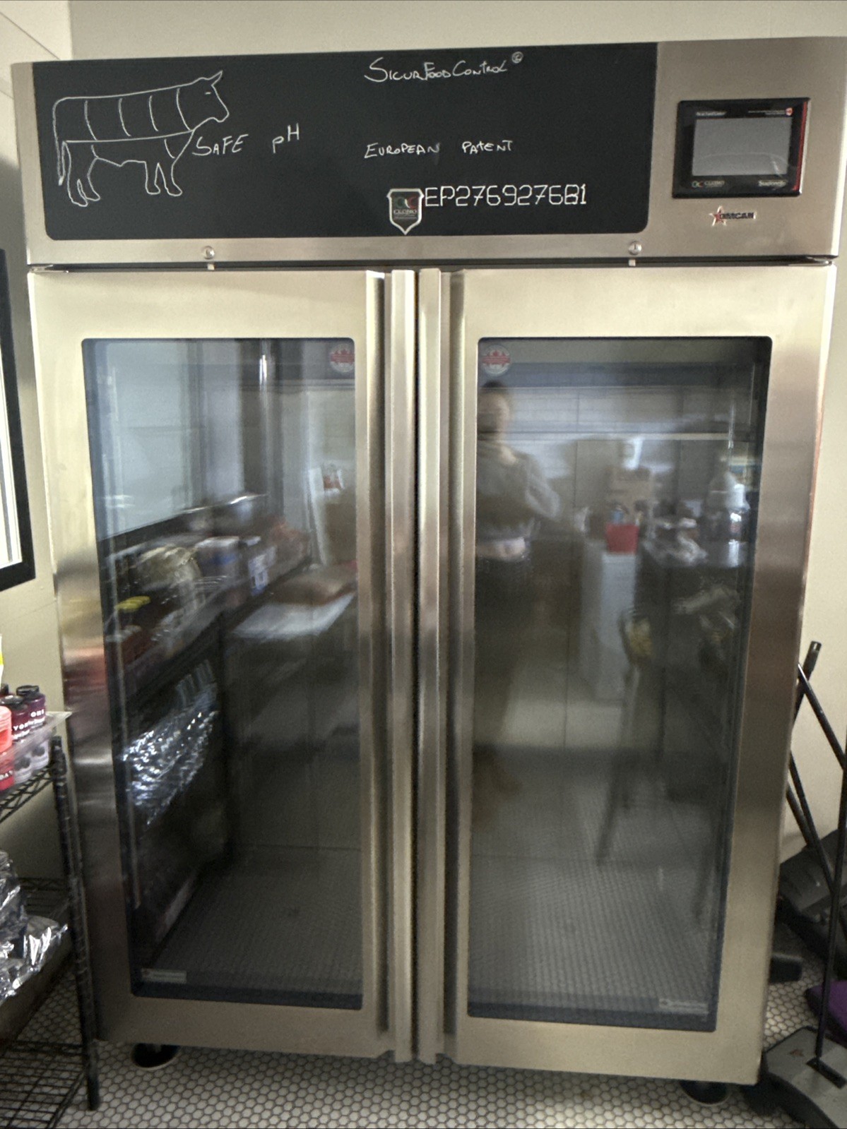 Omcan USA 45232 Stagionello Free-Standing Meat Curing Cabinet, Two Section Gl...