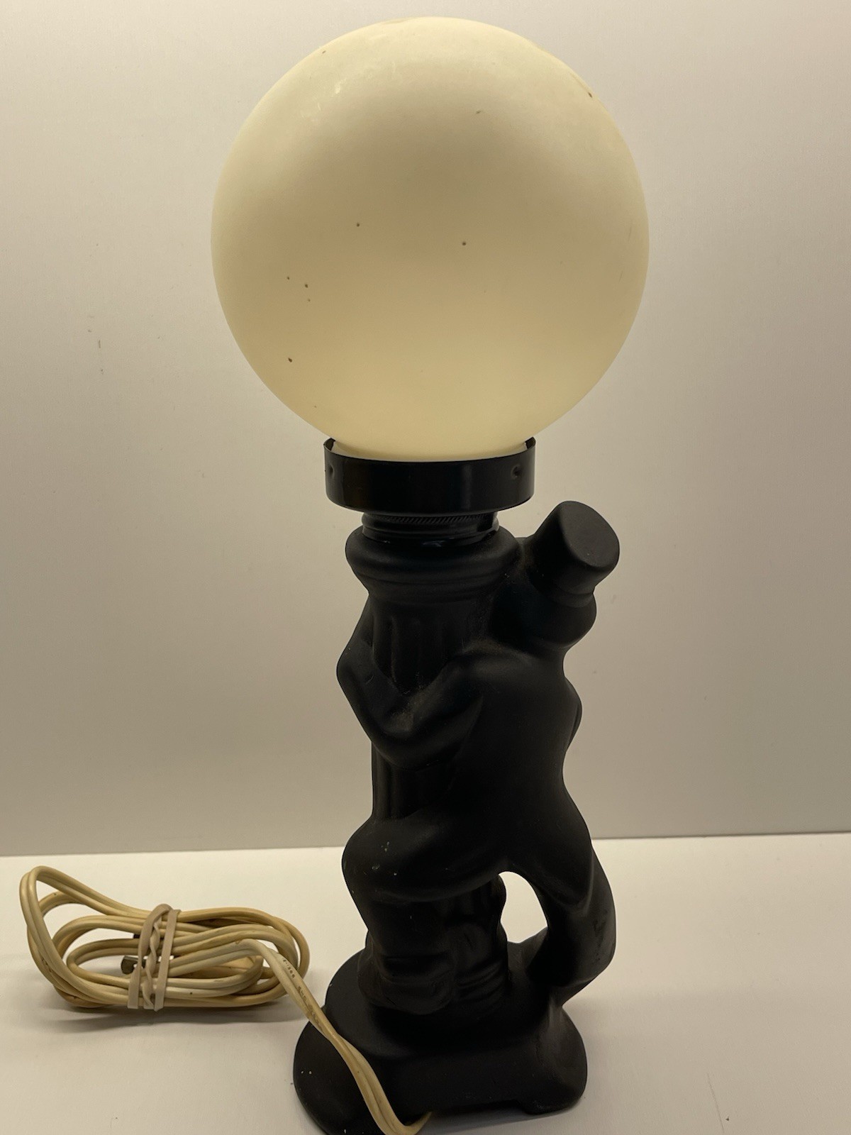 Vintage 11” Drunk Hobo Charlie Chaplin Light Pole Bar Lamp HAVE A DRINK Tested