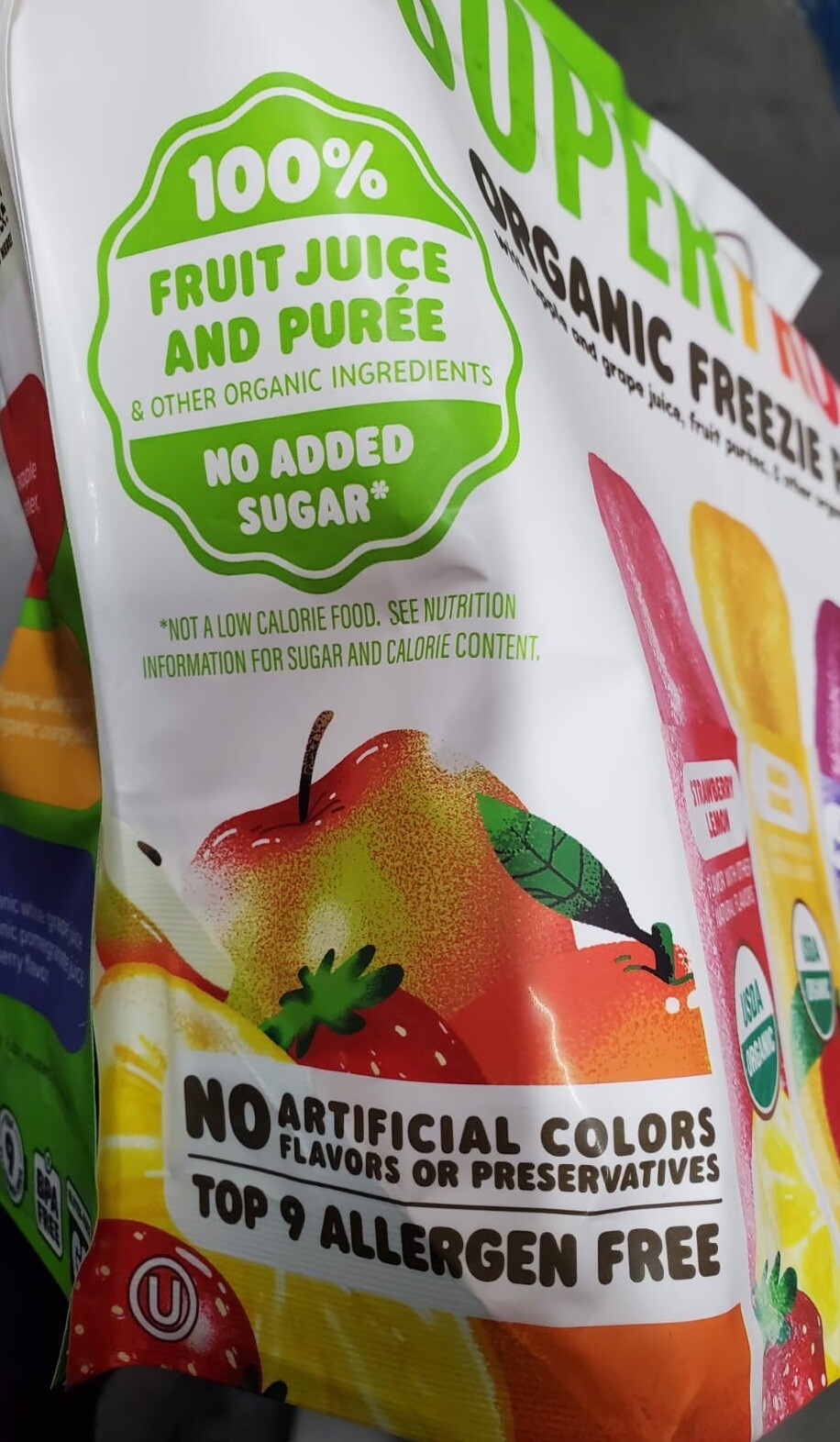 Deebee’s Organics Super Fruit Organic Freezie Pops Assorted Flavors, 35 Pops!