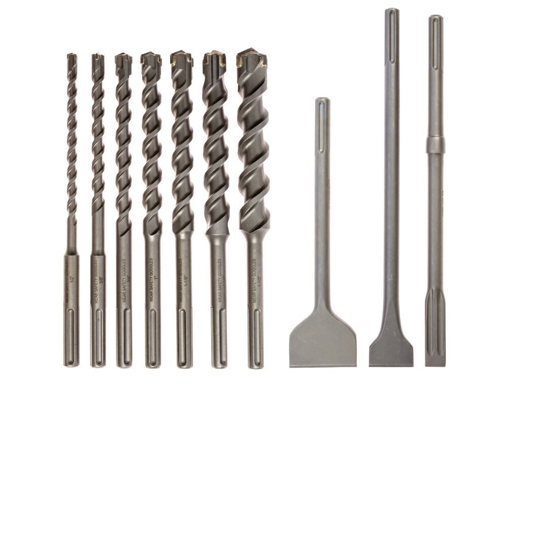 10 Piece SDS Max, Masonry Drill Bit and Chisel set!!