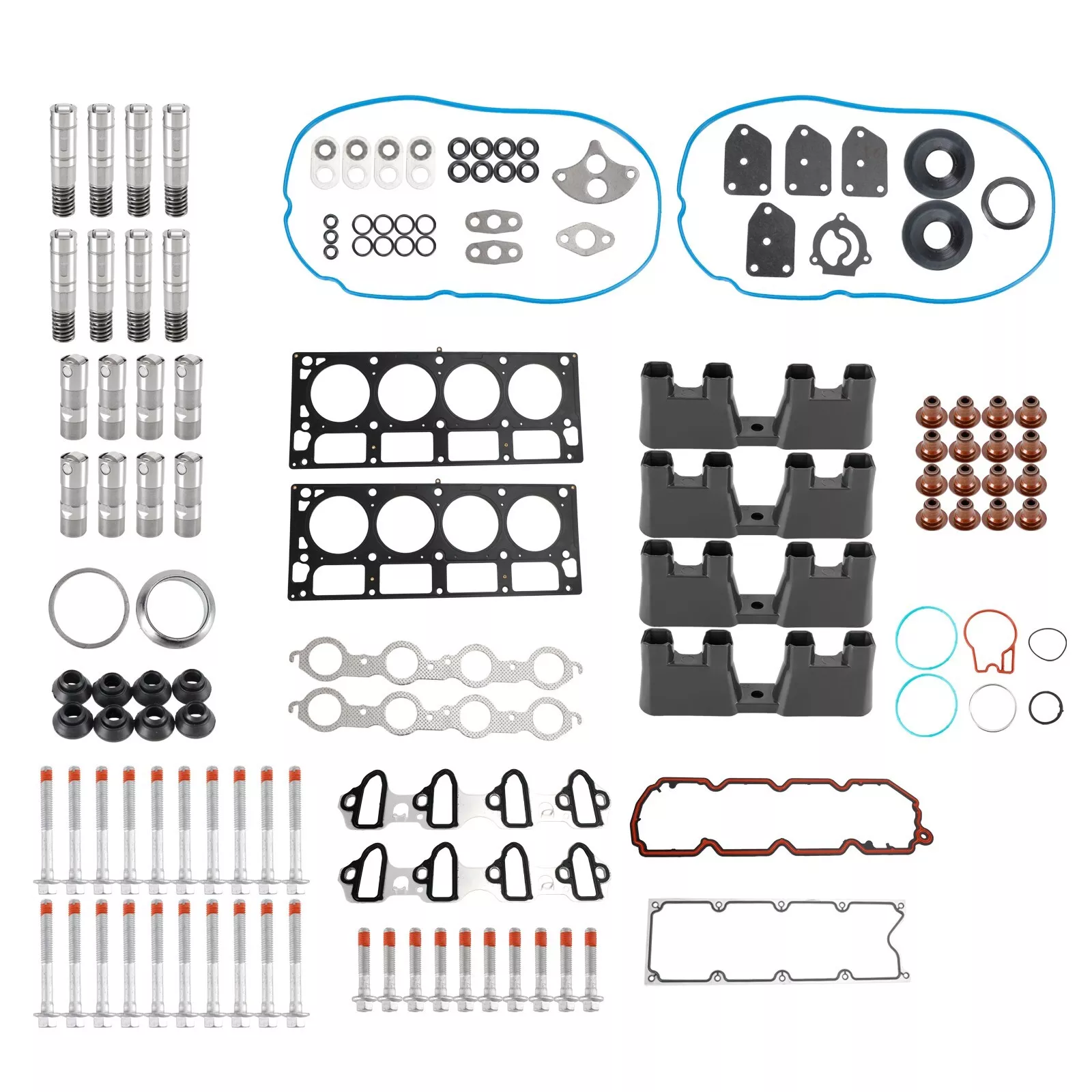 For GM 5.3 AFM Lifter Replacement Kit Head Gasket Set, Head Bolts Lifters Guides