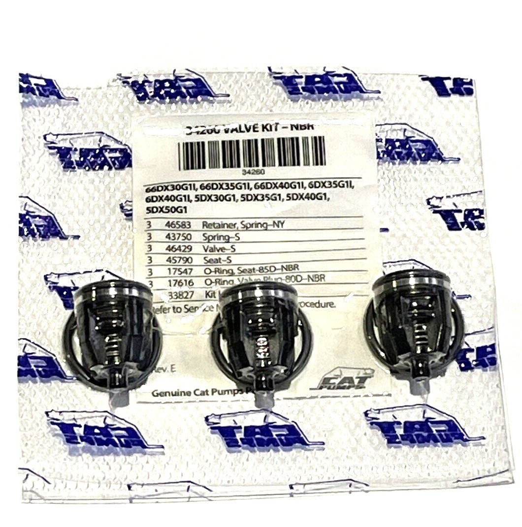 34260 Valve KIT FOR CAT PUMPS 5DX,6DX,66DX PUMP 3 Valves