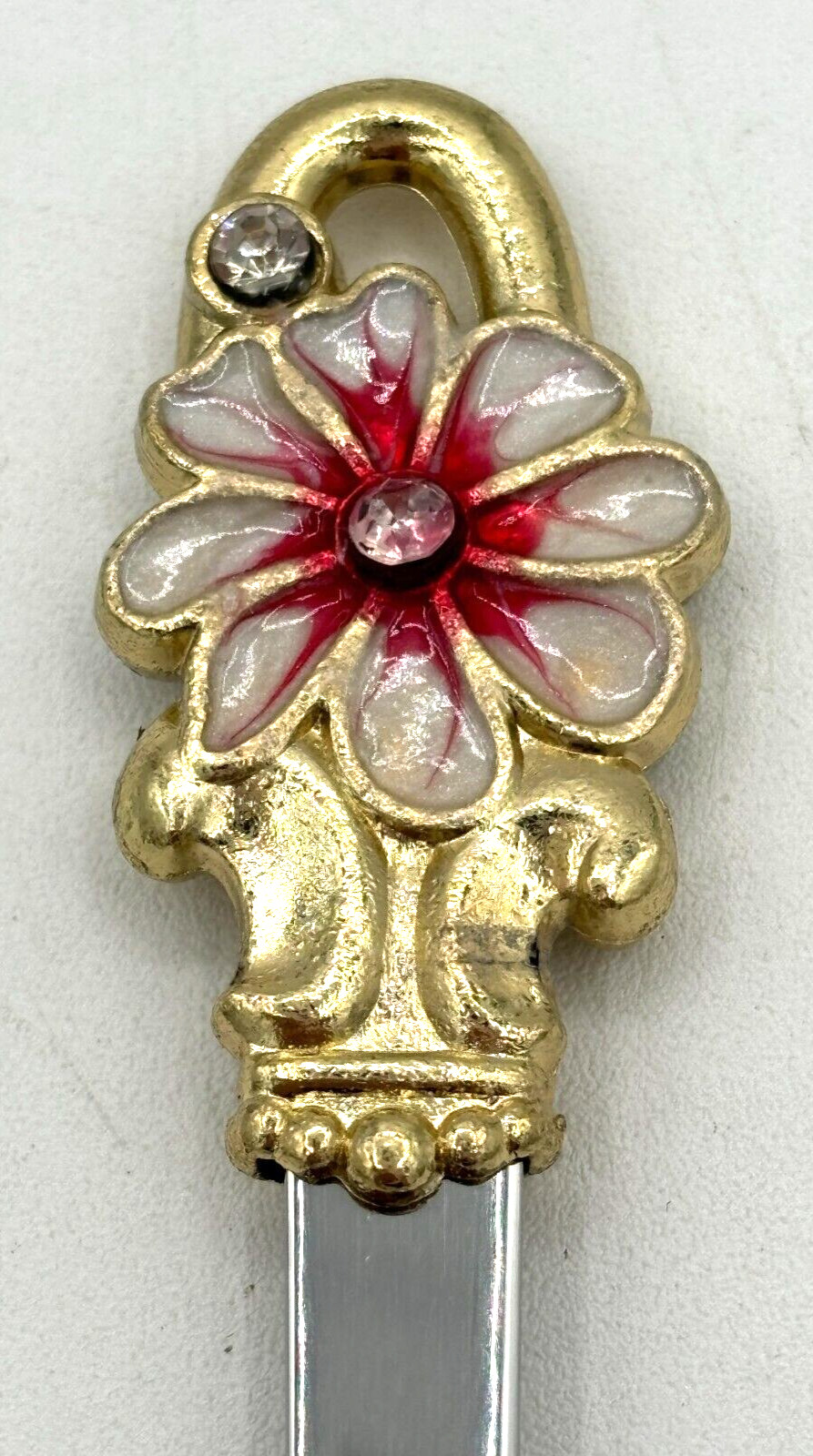 Luxury Glass 12oz Teacup Set Enamel Flower Handle and Base With Teaspoon Coaster