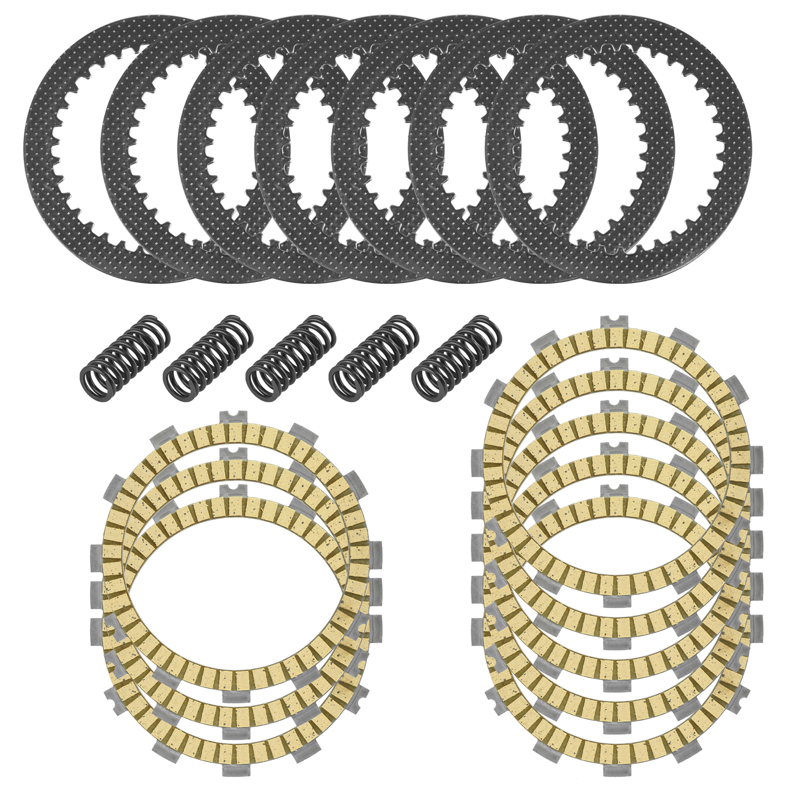 Clutch Friction Steel Plates and Spring Kit for Kawasaki KX250F KX252 2008-2020
