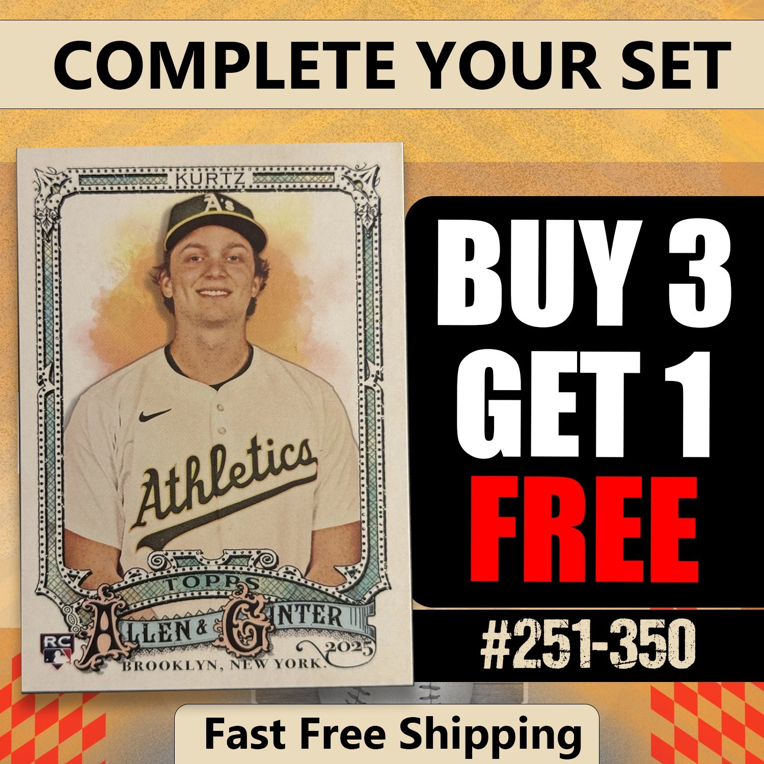 2025 Topps Allen & Ginter Baseball Base Singles SP #251-350 You Pick