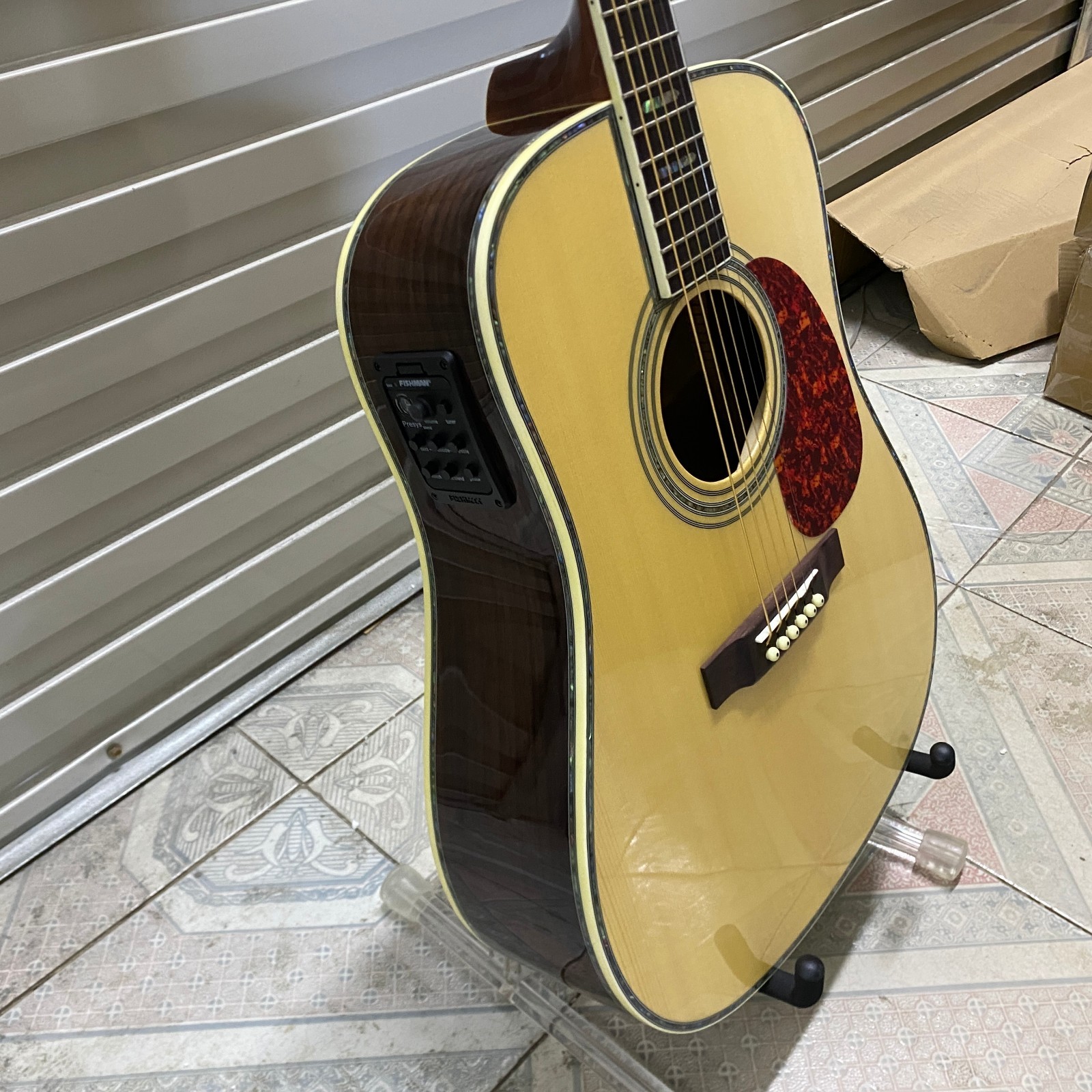 US stock ! D45 ACOUSTIC GUITAR with EQ Abalone Inlay 20 frets
