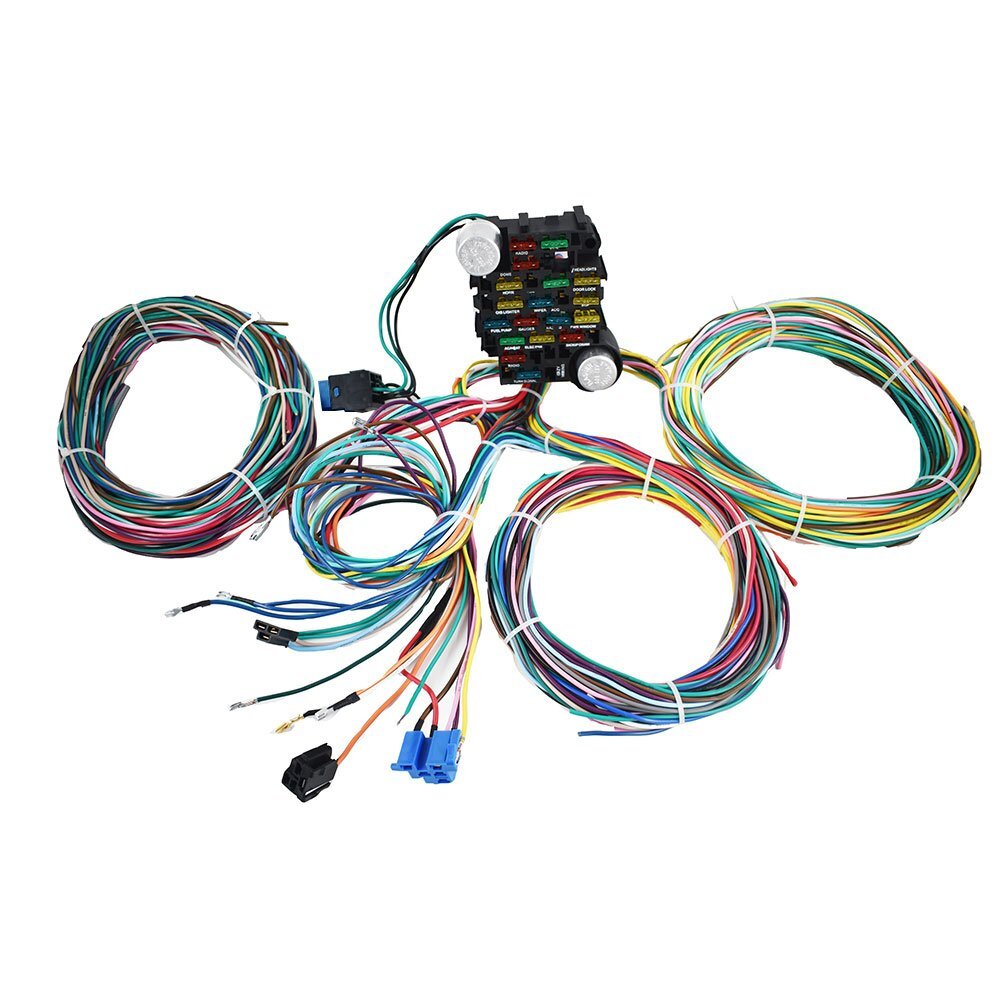 For Chevy Ford hotrods Universal X-long wires 21 Circuit Wiring Harness