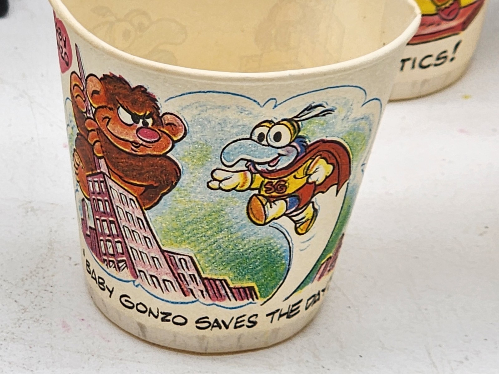 Vintage Muppet Babies Dixie 3-oz. Bathroom Cups (Open Box) 1985 Most There