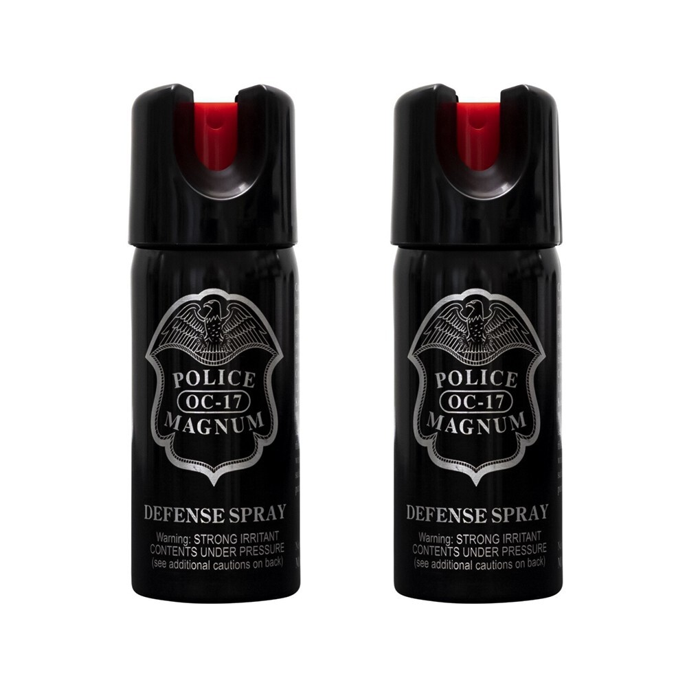 Police Magnum 2 Pack 2oz Pepper Spray with UV Dye Twist Lock