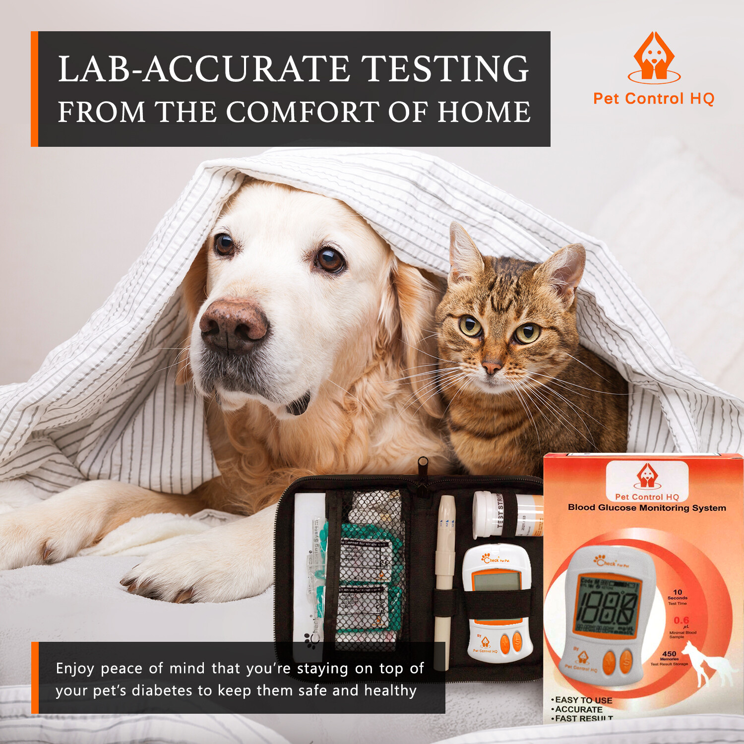 Blood glucose meter monitor dog cat glucometer dogs diabetes sugar insulin pet