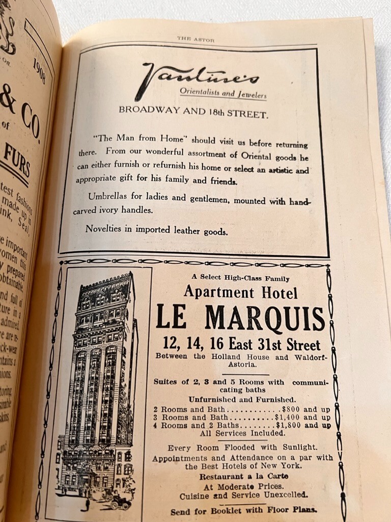 Astor Theater Program Oct 26 1908 William Hodge Henry Jewett Man From Home