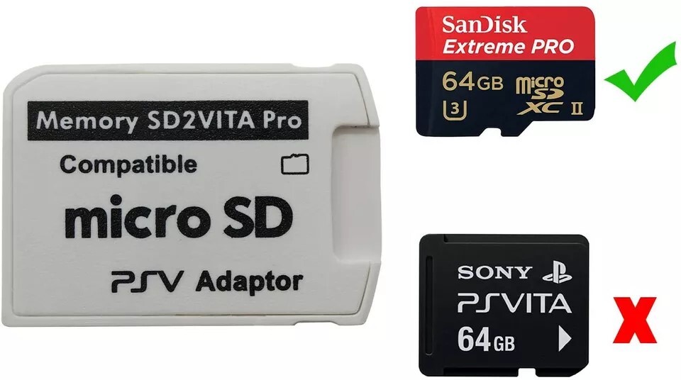 V5.0 SD2VITA Micro SD to Vita Memory Card Pro Adapter For PS PSV 1000/2000 V 5.0