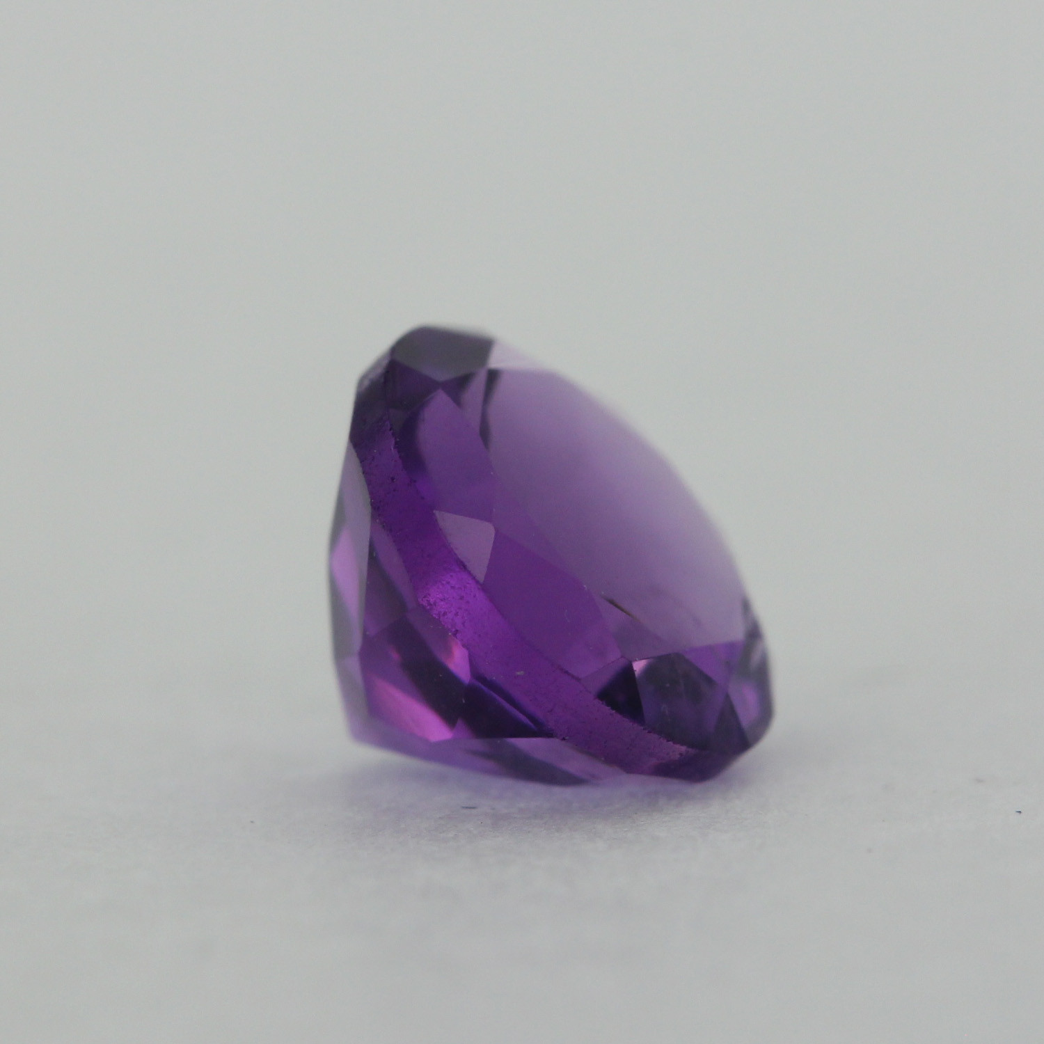 Loose Round Cut Genuine Natural Amethyst Stone Single Purple Birthstone Shape