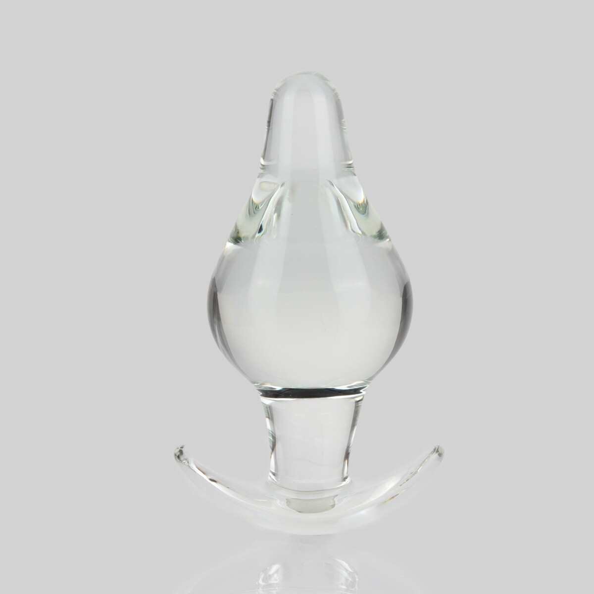 Wearable Glass Extra Thick Anal Butt Plug Probe with Anchored Base Anal Sex Toys