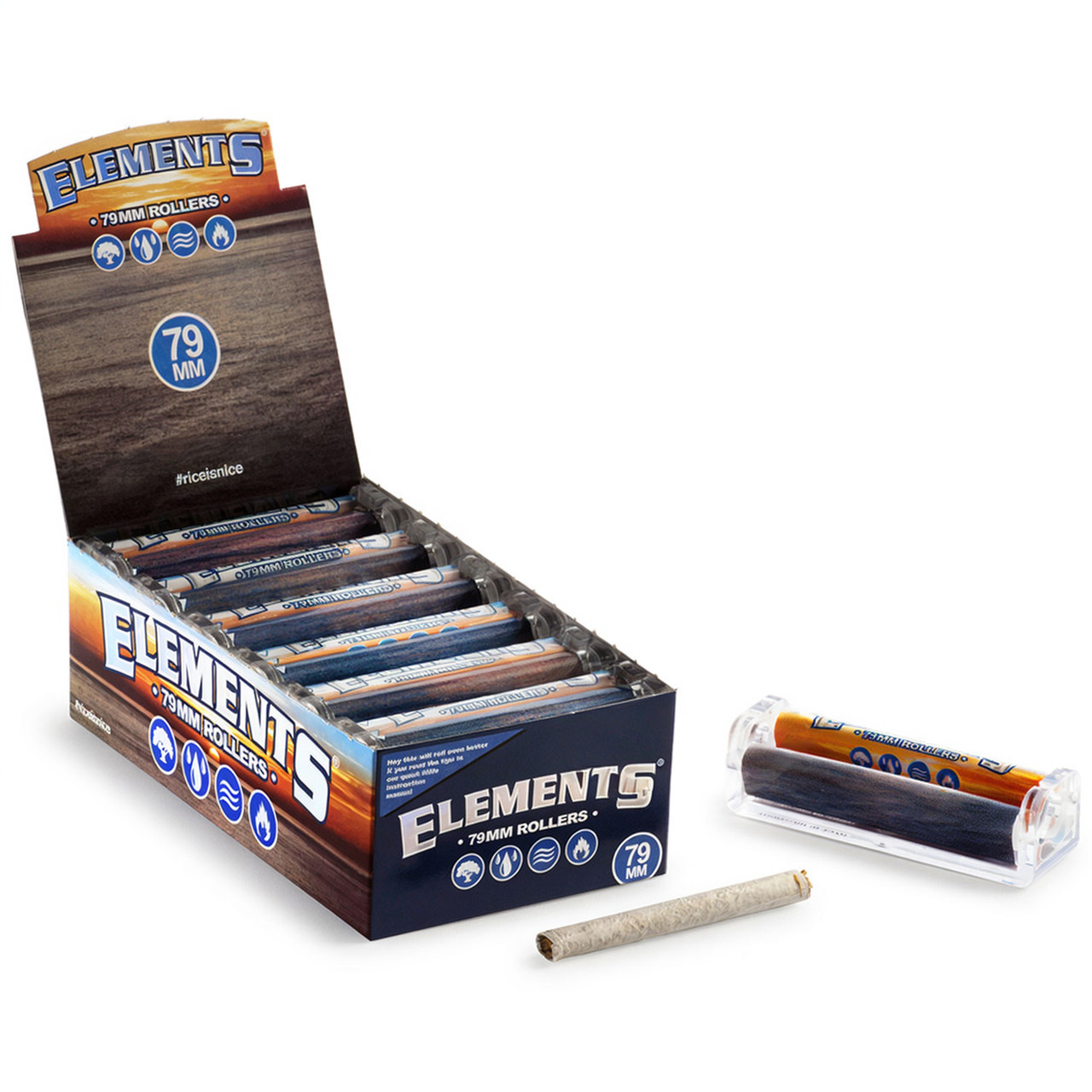 Elements Cigarette Joint Machine Acrylic Single Size 79mm Rolling Roller Papers
