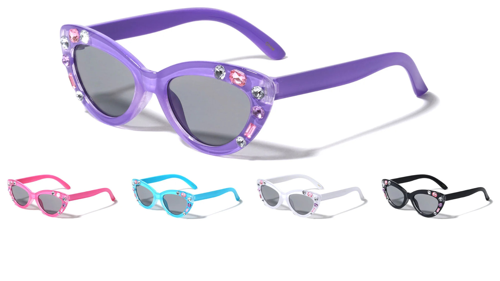 Kids Cat Eye Sunglasses with Rhinestone Accents (K844) *NEW* *FREE Ship*