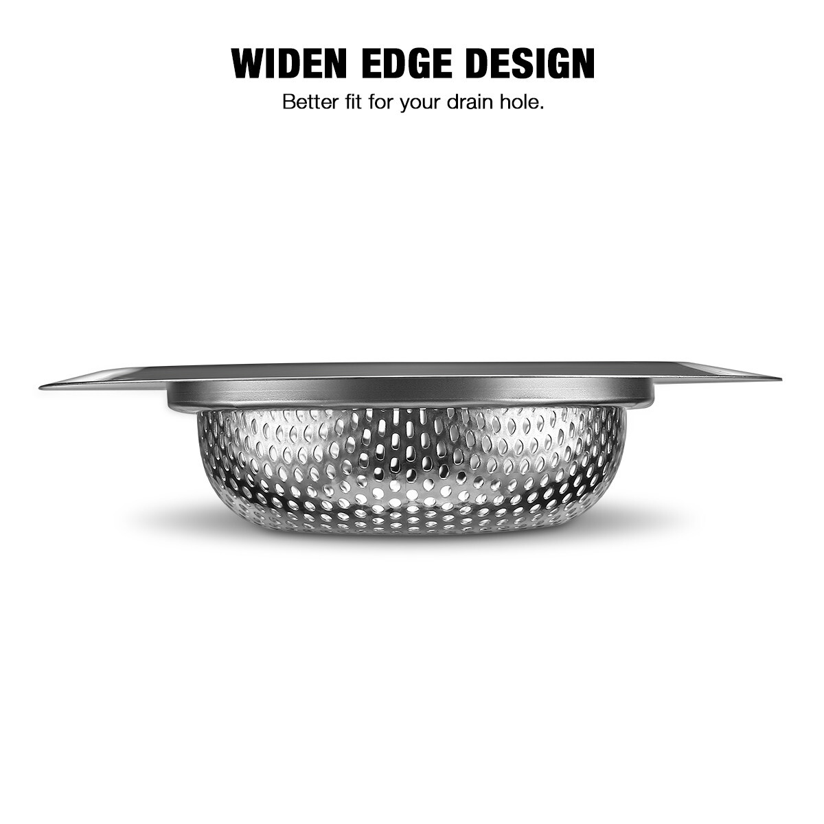 2PCS 4.5" Kitchen Bathroom Sink Strainer Stainless Steel Filter Drain Strainer