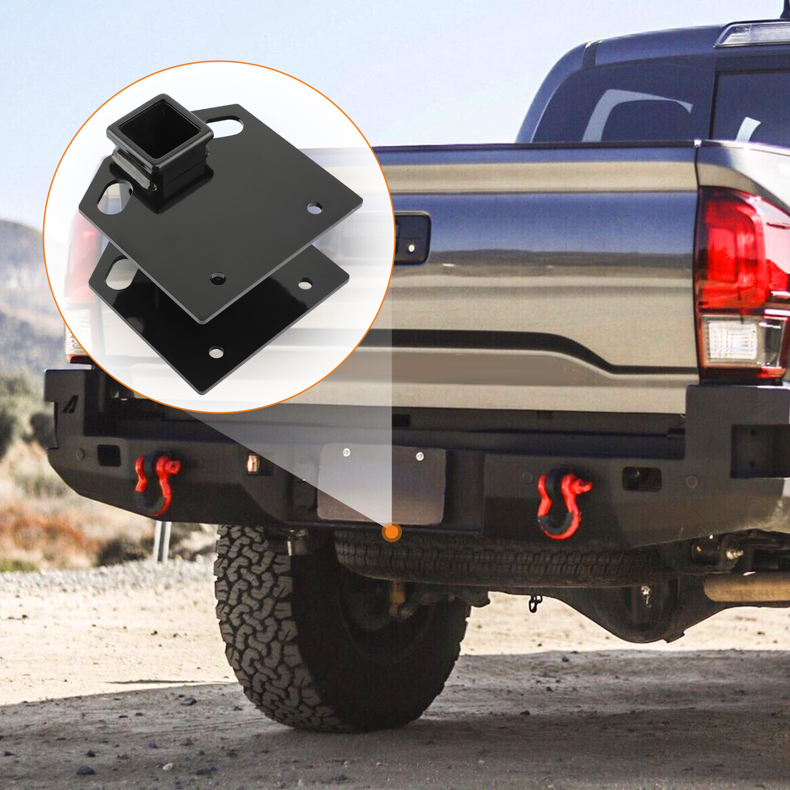RV Bumper Trailer Hitch Receiver 2" for 4 X 4 Inches Square RV Bumper 3,500 lbs